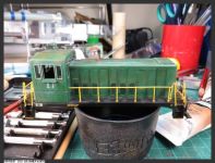 30 June 20201, and the last of the oil weathering is on. Only cleanup remains now, then AIM weathering powders - Photo 5   [GE_70_Tonner_2021-06-30_Oil_Weathering-5.JPG uploaded 30 Jun 2021]